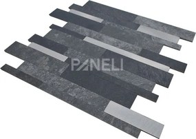Zelfklevende Steenstrip Tegelstrook Antraciet - 29.8 cm x 29.6 cm x 0.40 cm | 0.5 kg | Paneli zelfklevende steenstrips