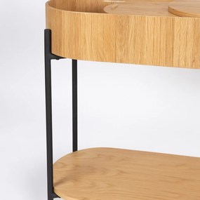 Zuiver Slides Eiken Wandtafel Met Opbergruimte - 120 X 36cm.