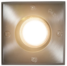 Buitenlamp Grondspot staal 10,5 cm IP65 - Basic Square Modern GU10 IP65 Buitenverlichting vierkant