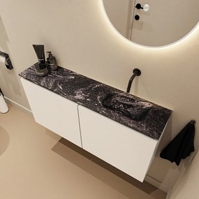 Mondiaz Ture DLux toiletmeubel 100cm talc met wastafel lava rechts zonder kraangat