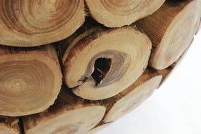 BRANCH 70 | Teak Bowl Salontafel met glas | Rond | 70x45