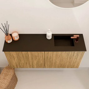 Mondiaz Joya 90cm toiletmeubel oak met wastafel faye rechts 1 kraangat urban