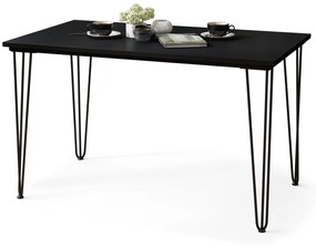 HAIRPIN zwart, loft tafel voor keuken, eetkamer en woonkamer