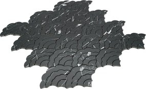 Zelfklevende Mozaïektegels Metaal | Waaier Zwart | 26,8×28,1 cm | Keuken, Bad &amp; WC