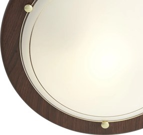 Klassieke plafonnière rood met wit glas - Mesiac