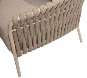 4 Seasons Outdoor Comino 2-zits loungebank latte met armleuning links  LoungebankLoungeset    beige weerbestendig