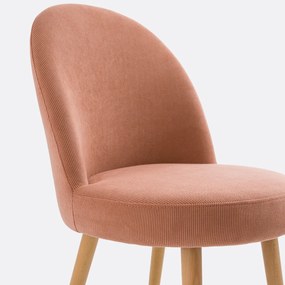 Set van 2 ribfluwelen stoelen Inès