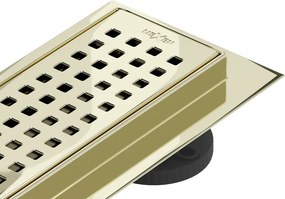 Mexen Flat 360° M08 draaibare lijnafvoer 50 cm, goud - 1525050-40