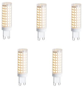 Set van 5 G9 dimbare LED lampen 5.5W 500 lm 2700K