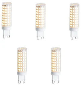 Set van 5 G9 dimbare LED lampen 5.5W 500 lm 2700K