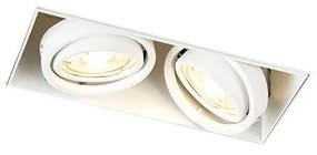 Inbouwspot wit GU10 draai- en kantelbaar trimless 2-lichts - Oneon Modern GU10 Binnenverlichting Lamp