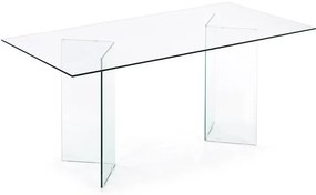 Kave Home Burano Glazen Eettafel - 180 X 90cm.