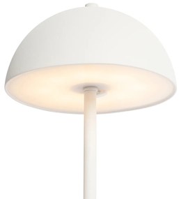 LED Set van 2 buiten tafellamp met dimmeren mushroom wit oplaadbaar - Keira Modern IP44 Buitenverlichting rond Lamp