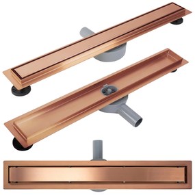 Lineaire afvoer Rea Neox Pro Brushed l. Copper 100