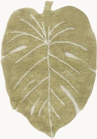 Handgeweven wasbaar kindervloerkleed Mini Monstera met een hoog-laag effect