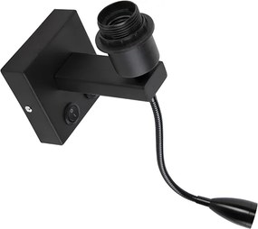 Moderne wandlamp zwart met flexarm - Brescia Combi