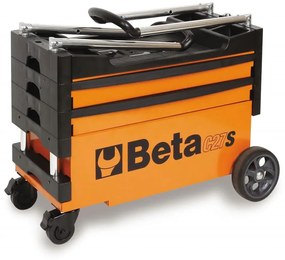 Beta Tools Inklapbare gereedschapswagen C27S-O oranje staal