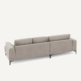 XL hoekbank links in chenille fluweel, MARSILE