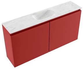 Mondiaz Ture DLux toiletmeubel 100cm fire met wastafel opalo midden met kraangat