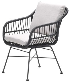 Garden Impressions Lucas tuinset zwart 5-delig - Rimini tuintafel 80x80 cm