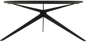 Goossens Excellent Salontafel Ferris rond, hout eiken zwart, elegant chic, 70 x 33 x 70 cm