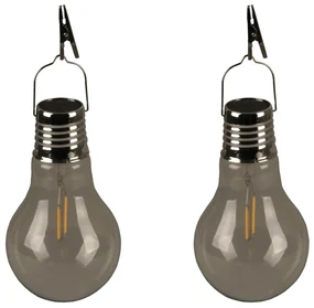 Luxform Feestverlichting voor buiten solar LED 2 st transparant