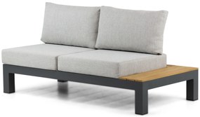 Loungeset 5 personen Aluminium/Teak Grijs Lifestyle Garden Furniture Vittoria