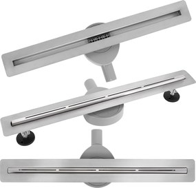 Lineaire afvoer Rea FILO Brush Steel 80