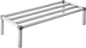 VEVOR Aluminium opbergrek, 48 x 20 inch commerciële vloerplank voor voedsel, 12 inch boven de grond, draagvermogen van 1000 lbs, volledig gelast aluminium opbergrek, voor opslag in restaurants, keukens, garages en voertuigen