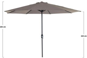 Garden Impressions Lotus Parasol Ø300 cm - taupe