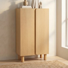 Eiken Wandkast Modern - 80x40x137cm.