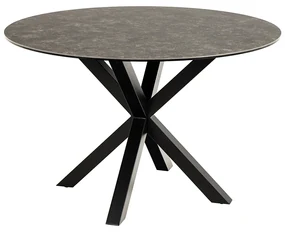 Ronde Eettafel Keramiek Zwart - 119 X 119cm.