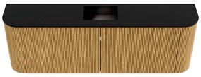 Mondiaz Joya 125cm toiletmeubel ronding links/rechts oak met wastafel faye midden zonder kraangat urban