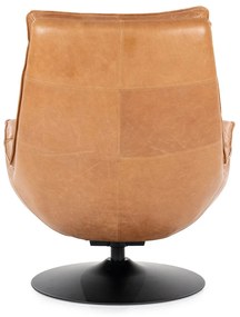 Eleonora Sven Draaifauteuil Cognac Leder