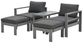 Garden Impressions Riga balkon loungeset 5-delig - grijs