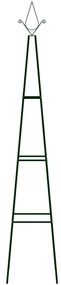 vidaXL Plantenklimrekken 2 st 35x35x195 cm ijzer donkergroen