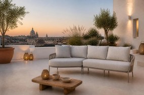 Hoek loungeset 5 personen Rope Taupe 4 Seasons Outdoor Calma