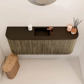 Mondiaz Joya 105cm toiletmeubel ronding links/rechts dusk met wastafel faye midden 1 kraangat urban