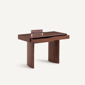 MDF bureau met palissanderfineer, 2 lades, LEVENOR