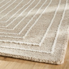Handgetuft vloerkleed, geborduurde wol, Ikar