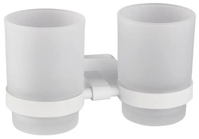 Eastbrook Asti messing bekerhouder dubbel wit mat