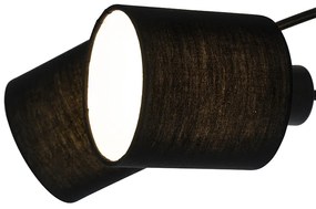 Stoffen Moderne plafondlamp zwart 5-lichts - Hetta Modern E14 rond Binnenverlichting Lamp
