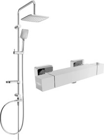 Mexen Cube Sven opbouw doucheset met douchekop en thermostatische douchekraan, chroom - 77200262-00