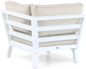 Hoek loungeset 5 personen Aluminium/Polywood (teakfinish) Wit  Lifestyle Garden Furniture Bilbao
