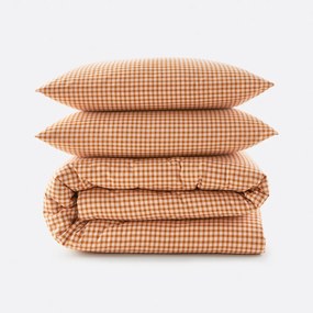 Beddengoed 30% gerecycled katoen, vierkante kussensloop, geruit, LESIA