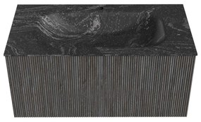 Mondiaz Kurve-dlux 90cm badmeubel shadow met 1 lade en wastafel big small midden 1 kraangat lava