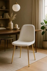 Gouden Teok fluwelen Stoel