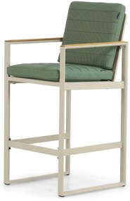 Barstoel Aluminium/Teak Taupe-naturel-bruin Lifestyle Garden Furniture Faro