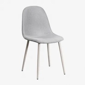 Gestoffeerde Eetkamerstoel Glamm Grijs – Taupe – Koel & Linnen Betongrijs & Linnen - Sklum