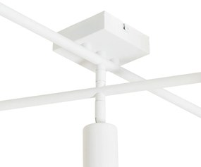 Moderne Spot / Opbouwspot / Plafondspot wit 5-lichts - Facil Modern E27 vierkant Binnenverlichting Lamp